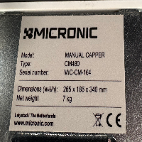 Micronic Univo CM480 Manual Capper for 96-Well Tube Racks – Benchtop image 3